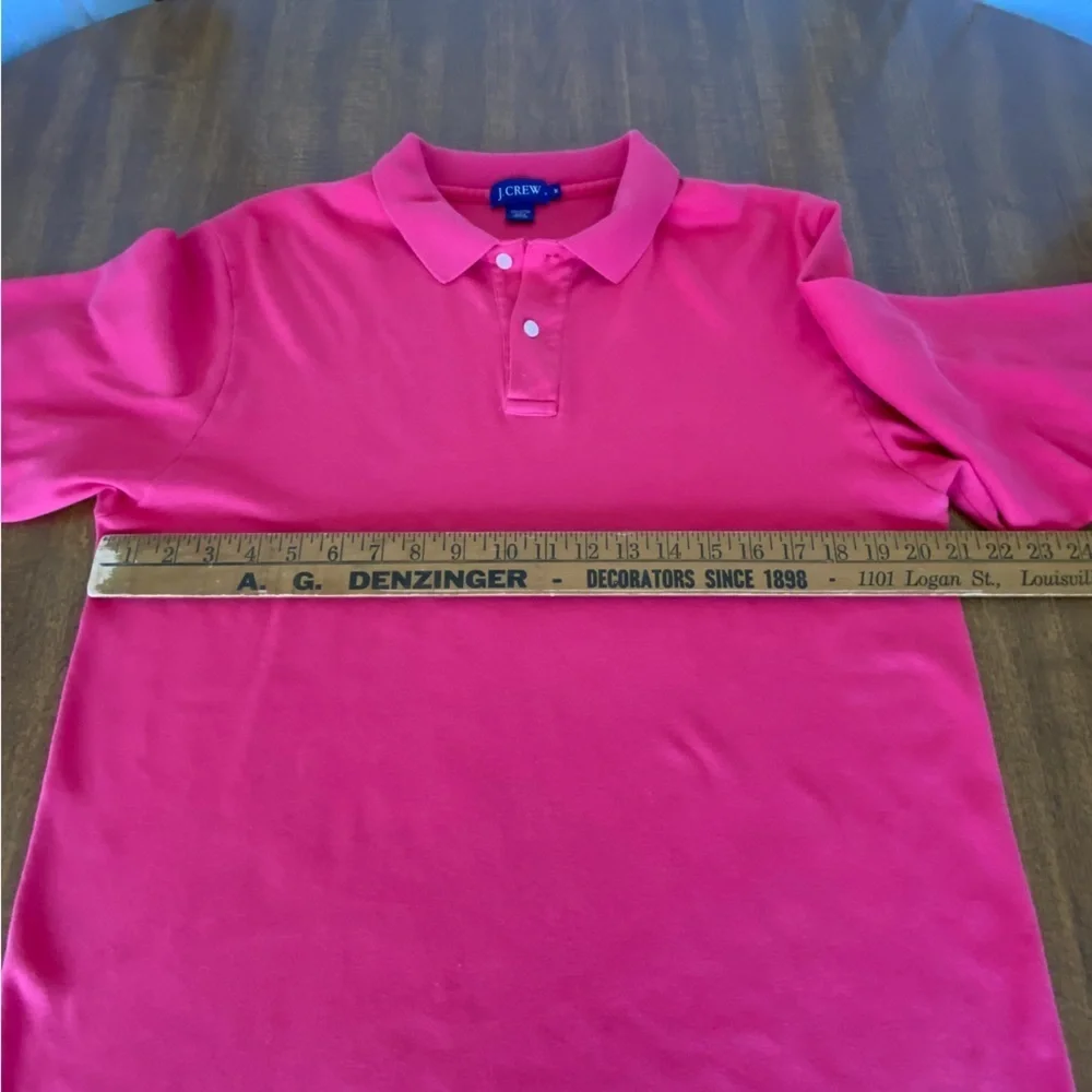 J. CREW Polo L/S Pink Shirt Size Medium